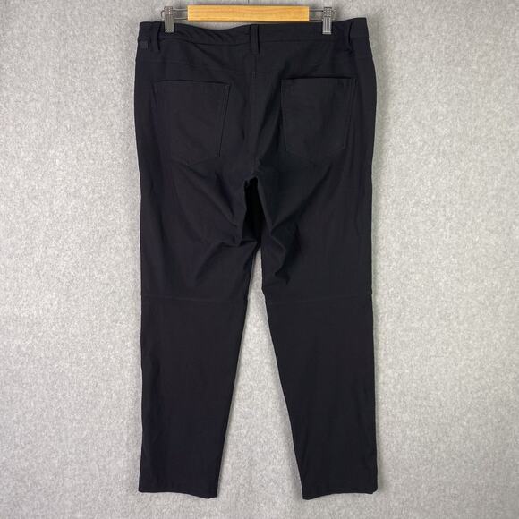 Lululemon Mens 34 ABC Slim Warpstreme in Black Performance Chino - Picture 5 of 9